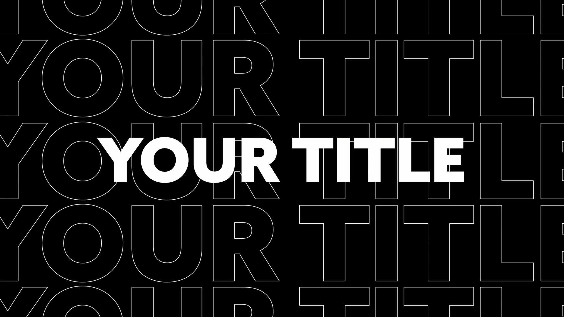 Clean Kinetic Typography Negative Title Intro