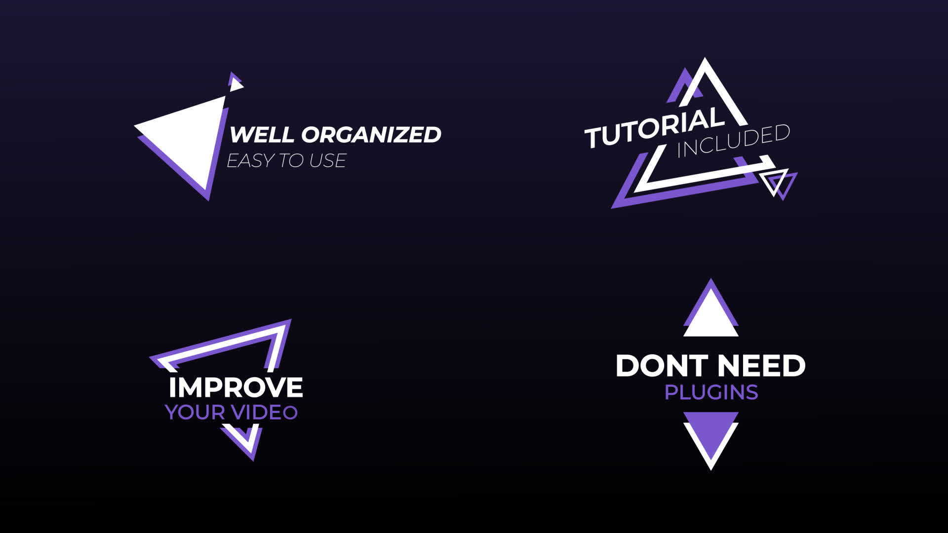Clean Triangle Titles And Lower Thirds on Alpha