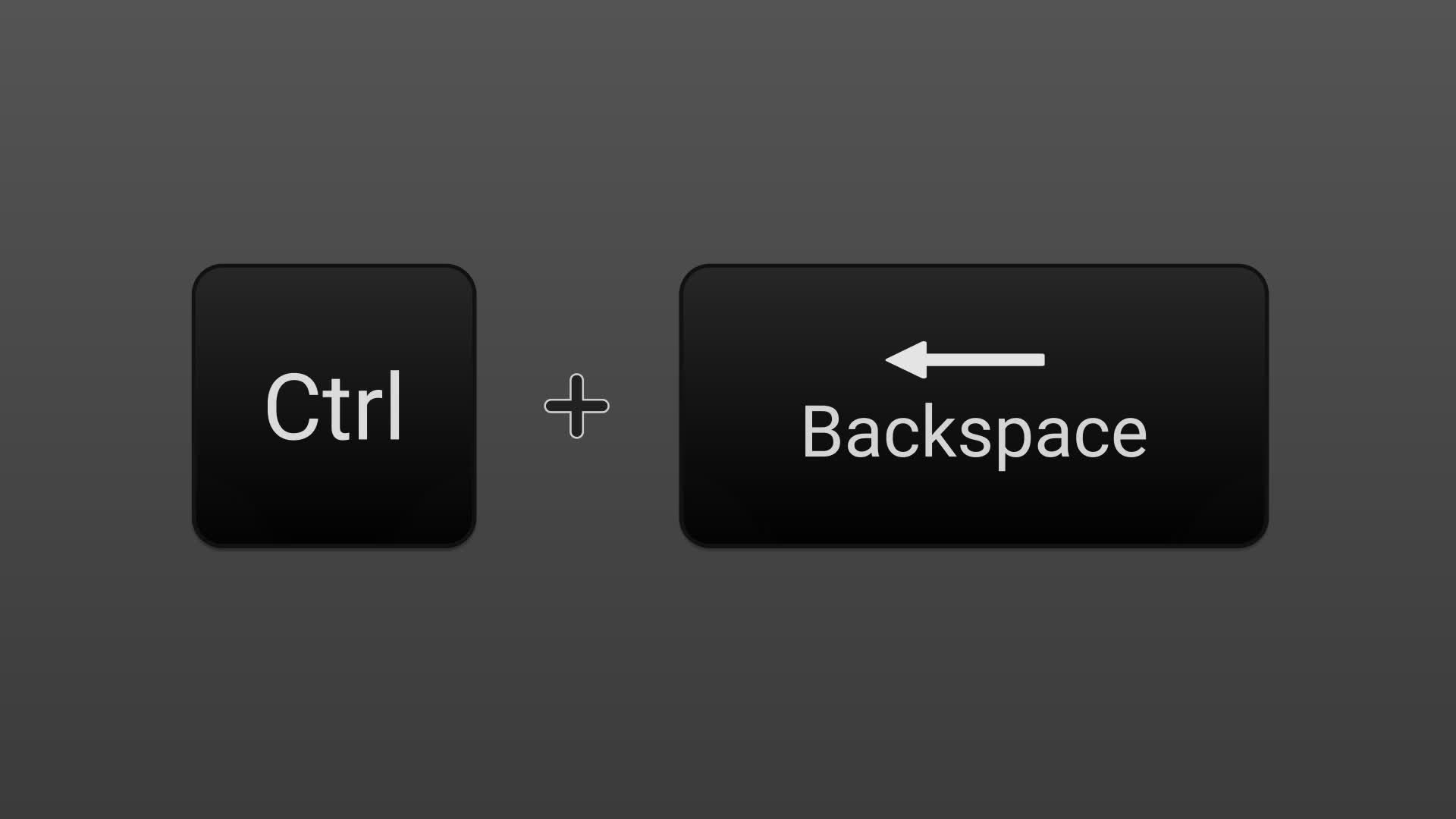 Click Ctrl Backspace Delete Word