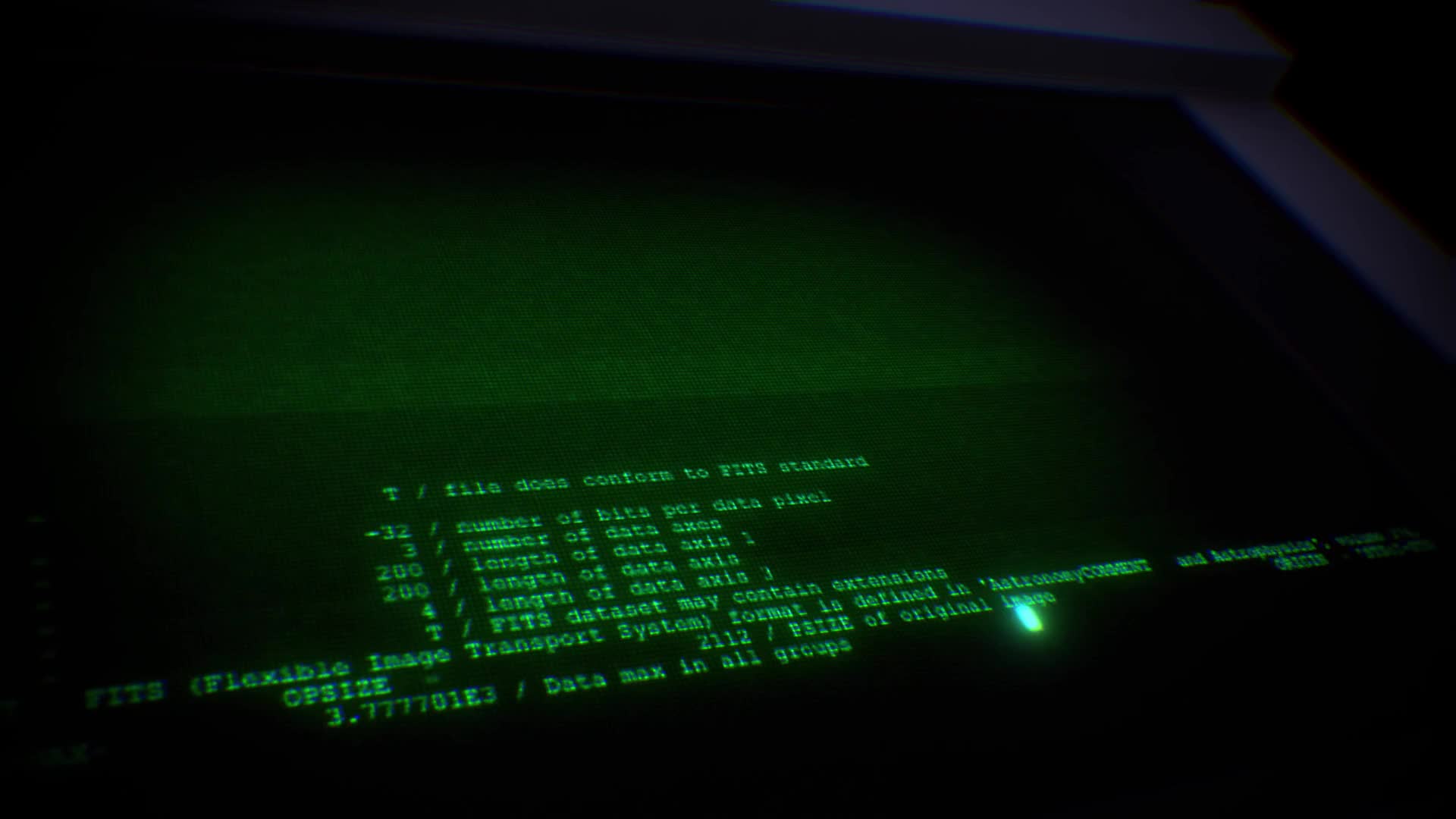 Close On A Screen With Data Code