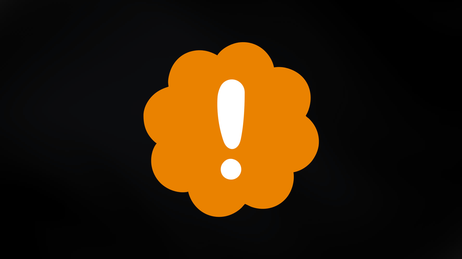 Cloud Shaped With Exclamation Mark Animation
