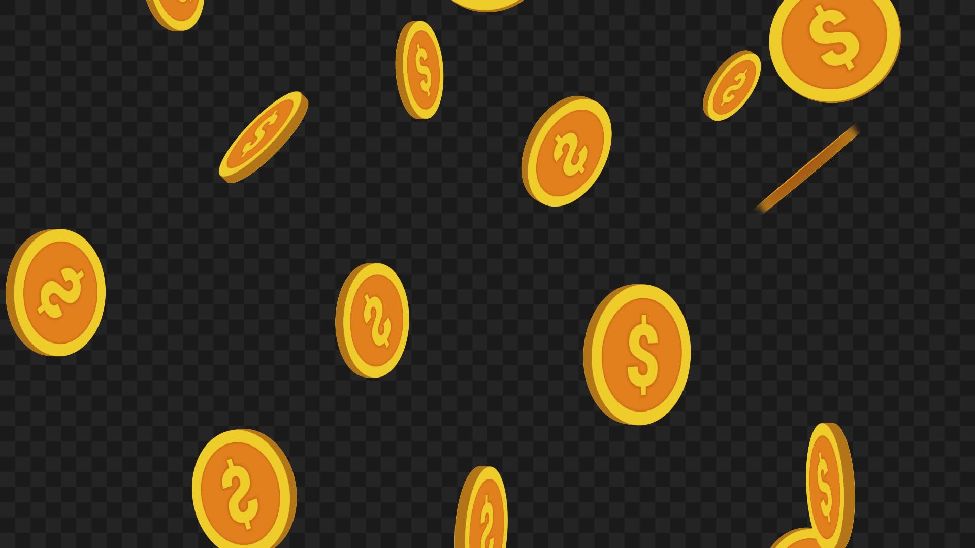 Coin Falling Cartoon Cash