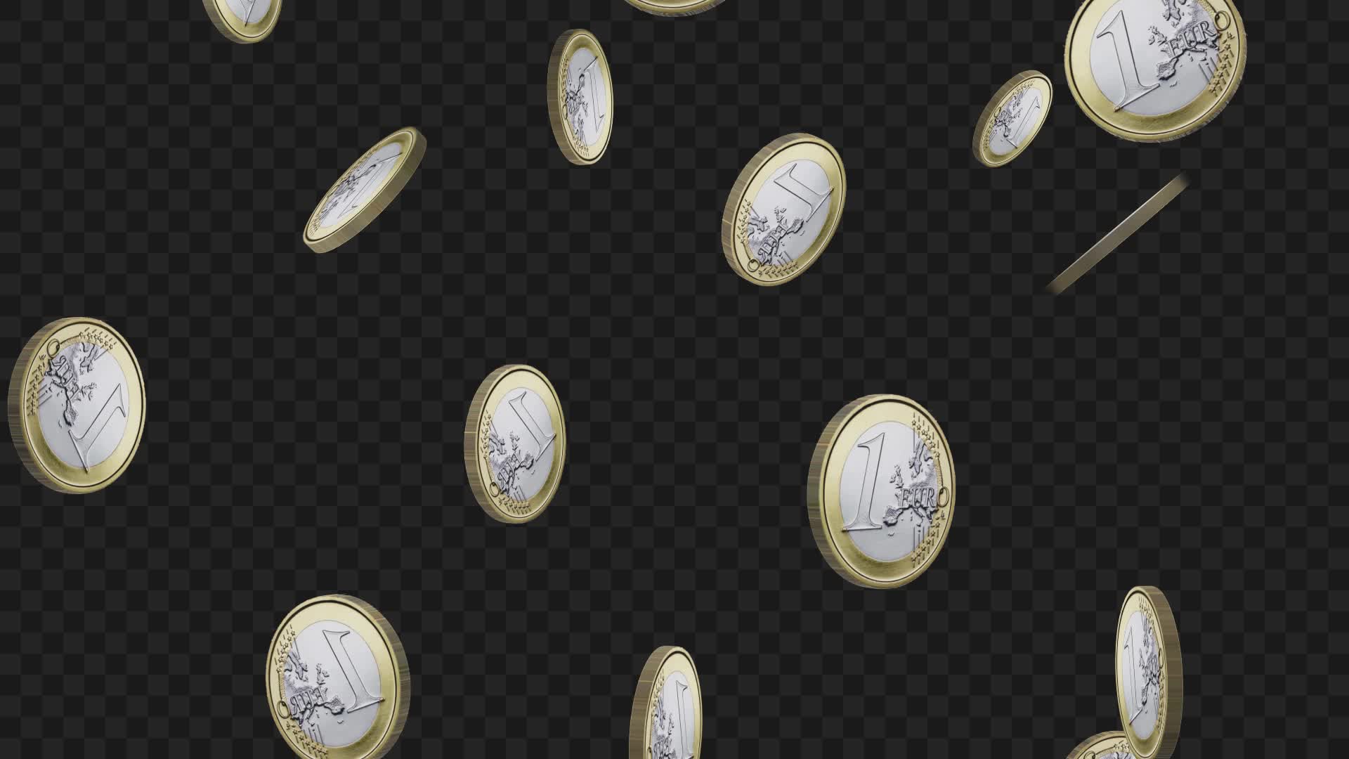 Silver Coin Falling Cash Euro