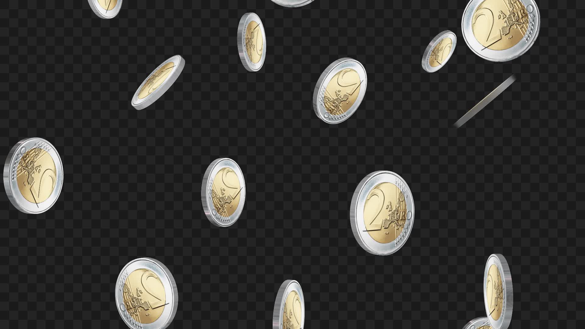 Coin Falling Cash Euro
