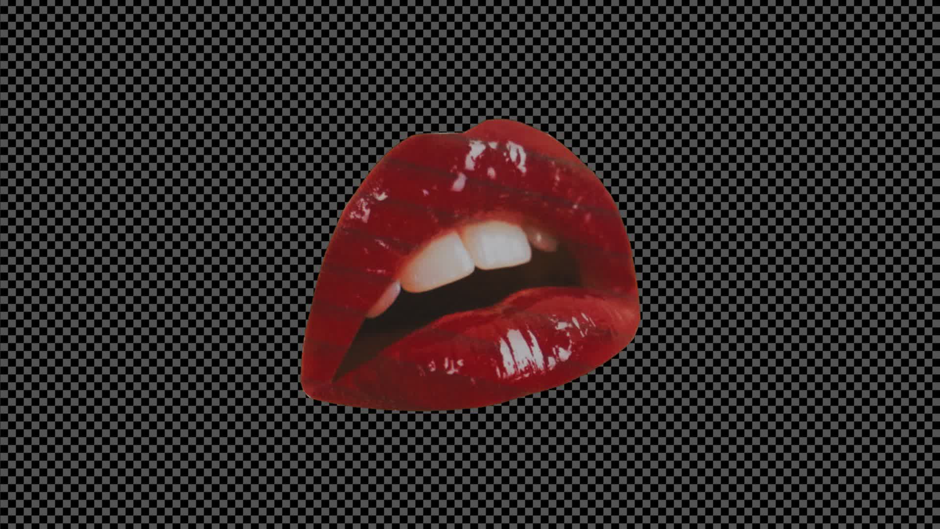 Collage Lips On Alpha