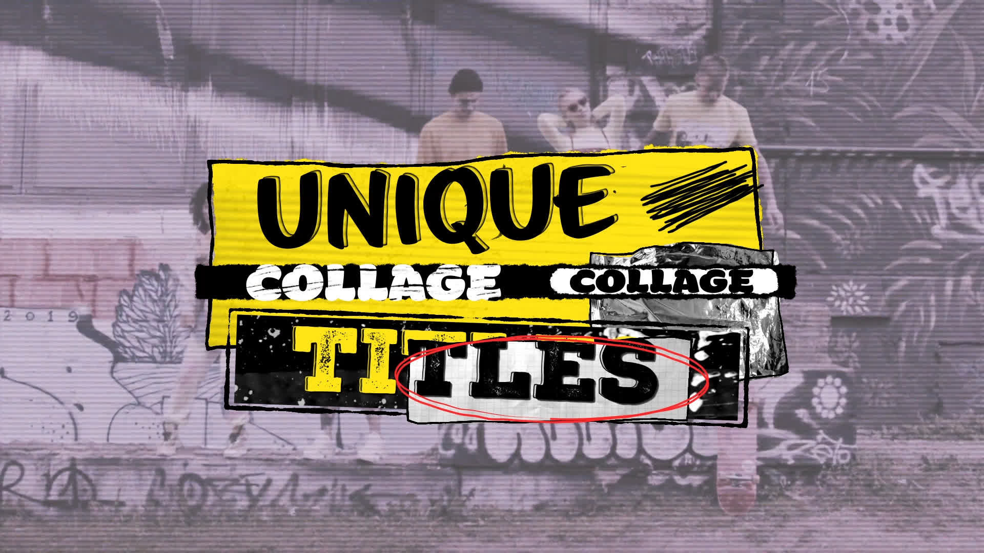 Collage Paper Grunge Title