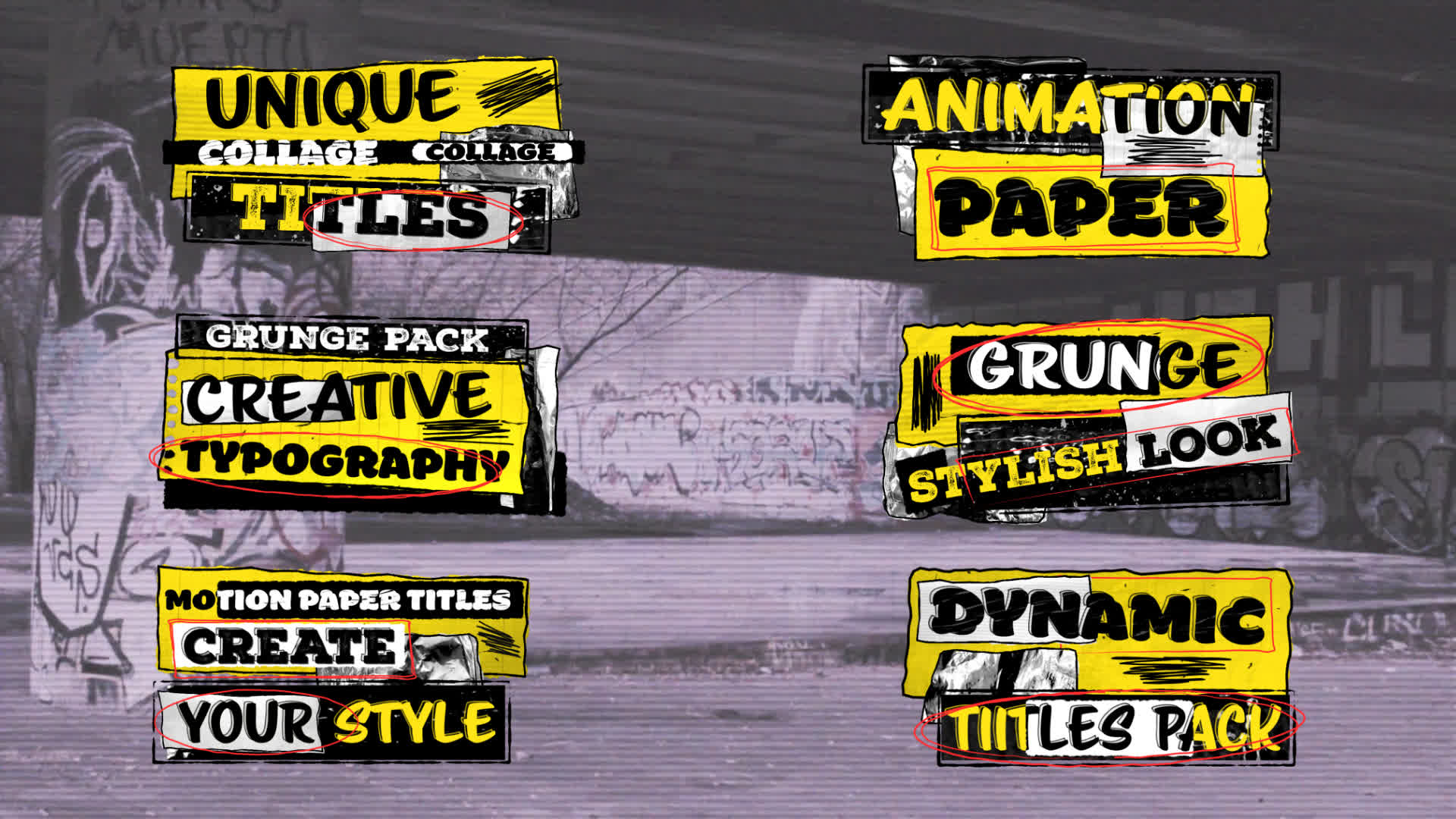Yellow Collage Paper Titles
