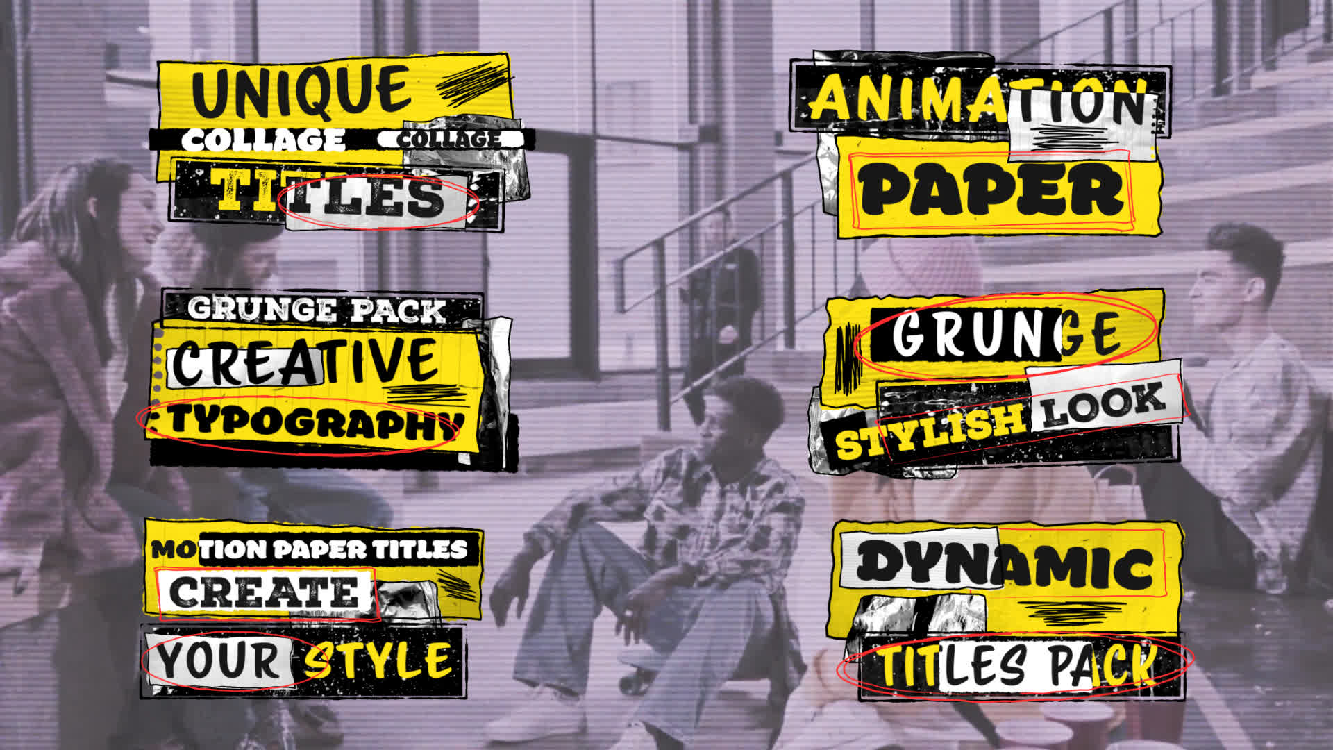 Yellow Collage Paper Titles