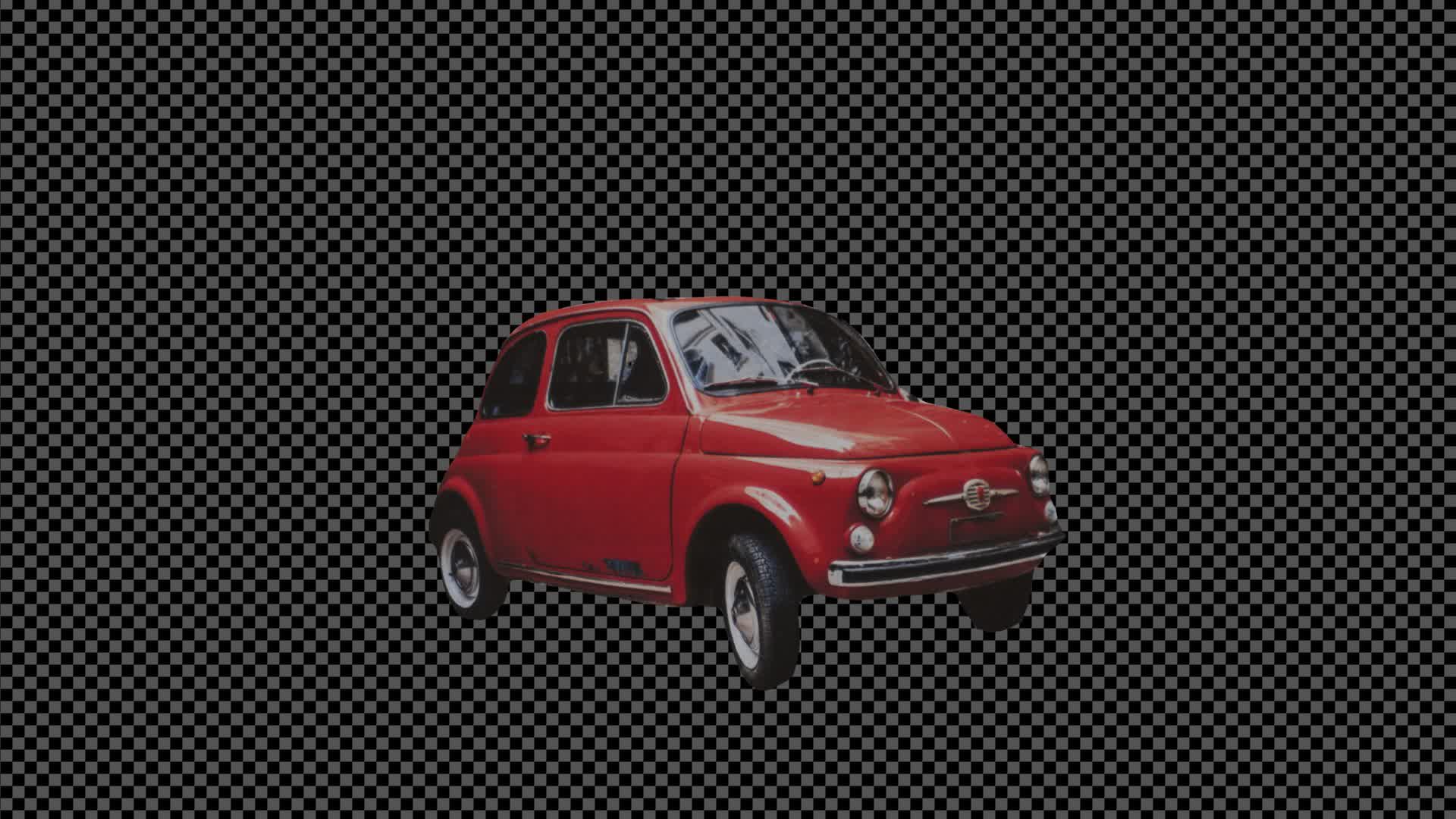 Collage Red Car On Alpha