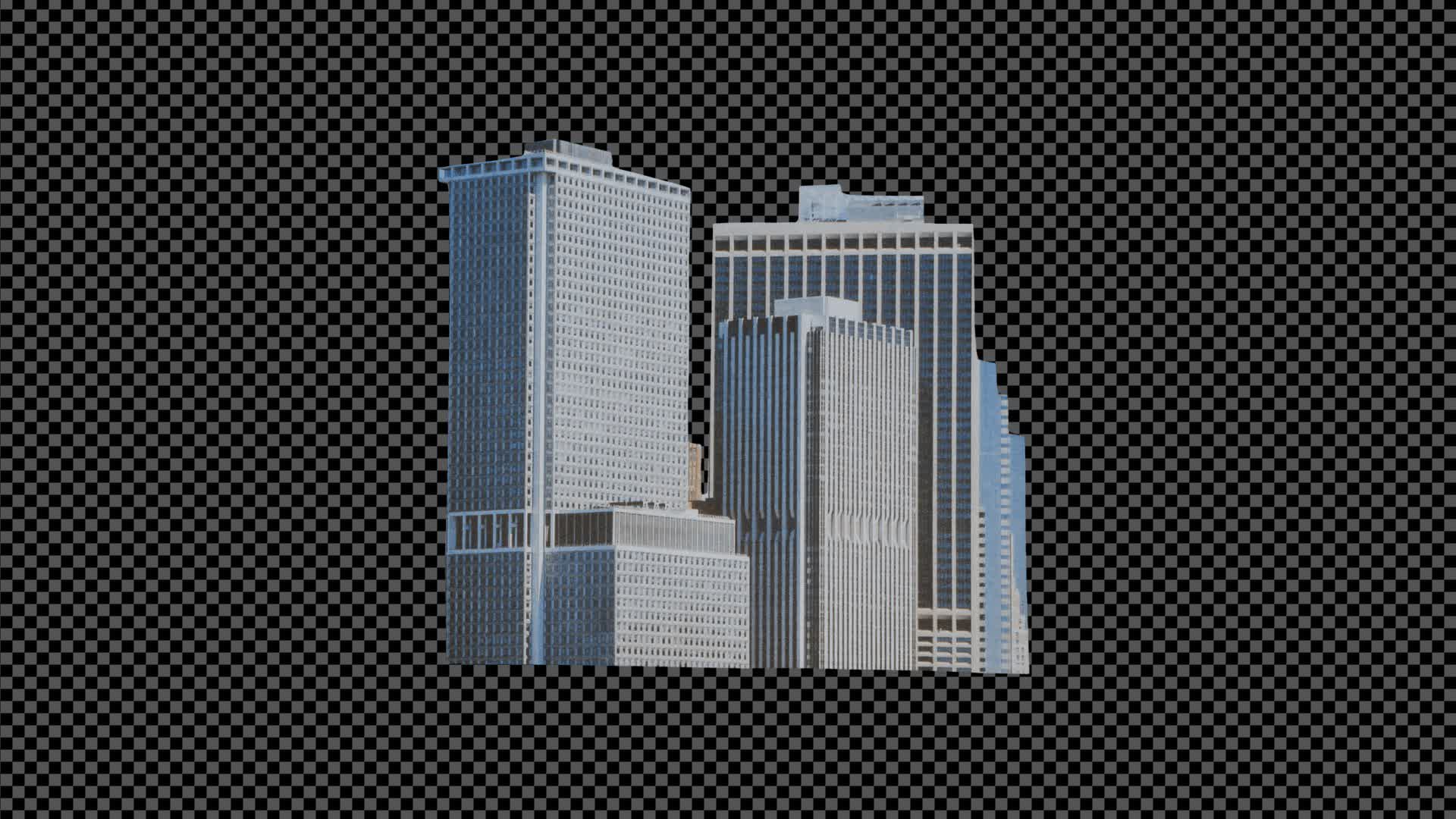 Collage Skyscraper On Alpha