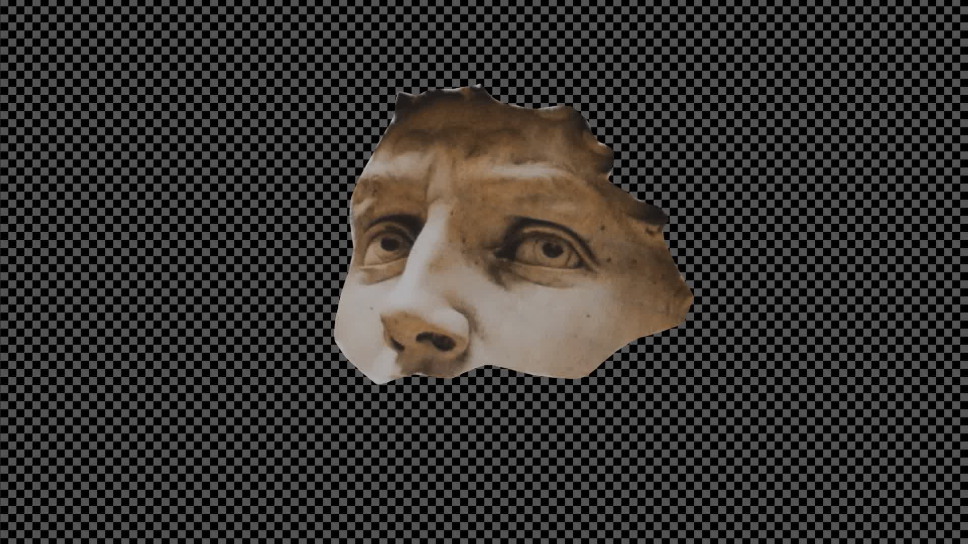 Collage Statue On Alpha