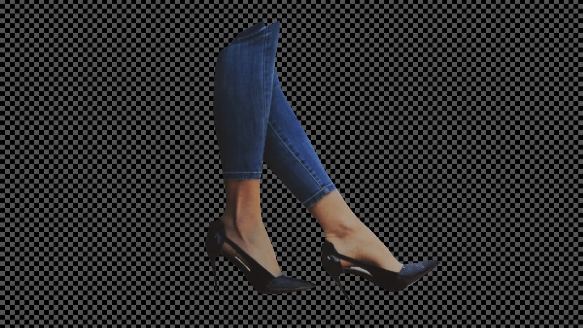 Collage Woman's Legs On Alpha