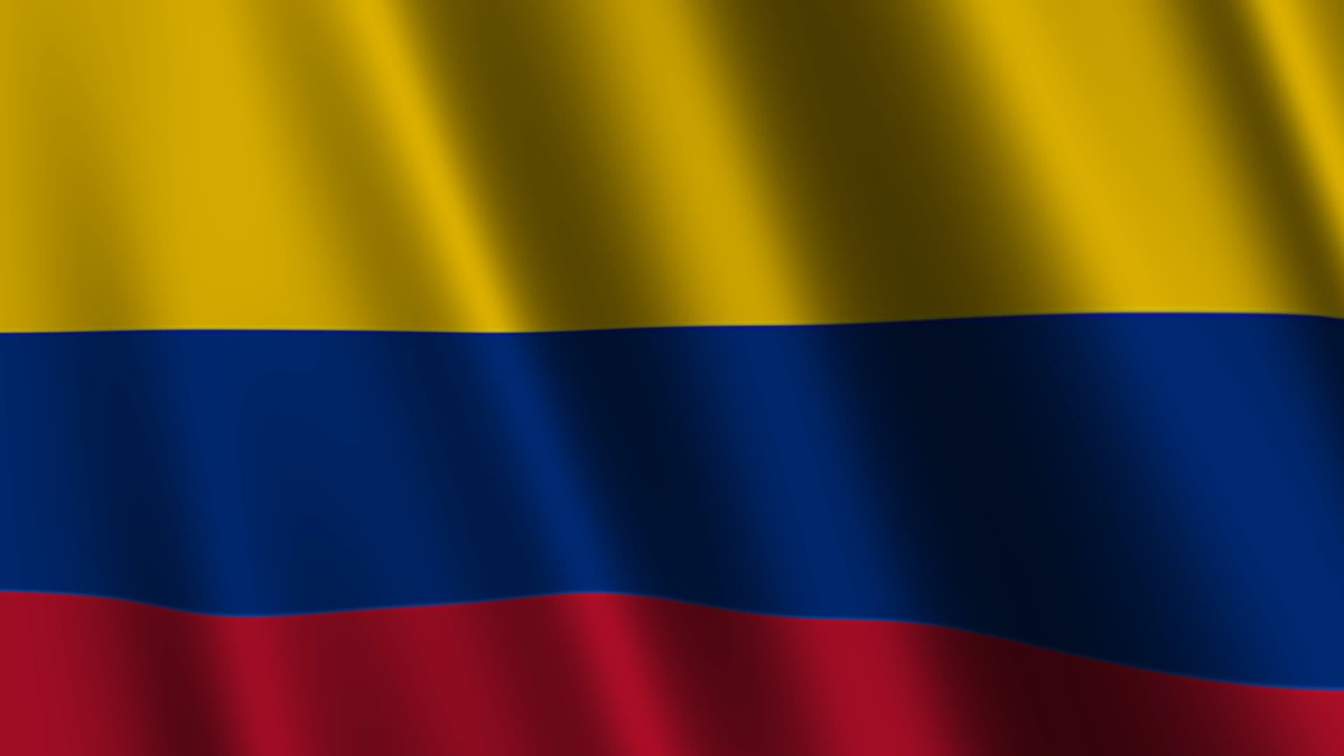 Colombia Tricolor Flag Waving