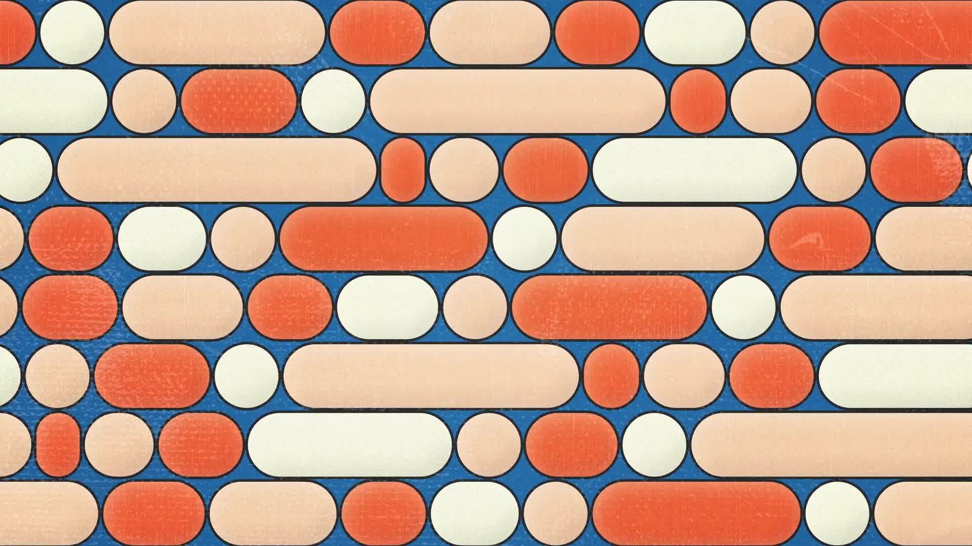 Colorful Abstract Cartoon Wall