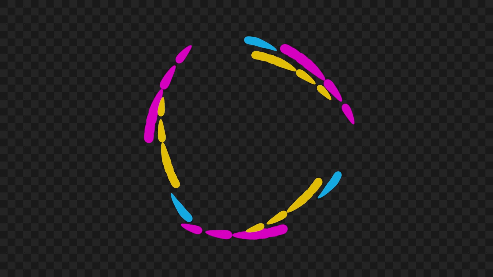 Colorful Animated Particles Circle Animation