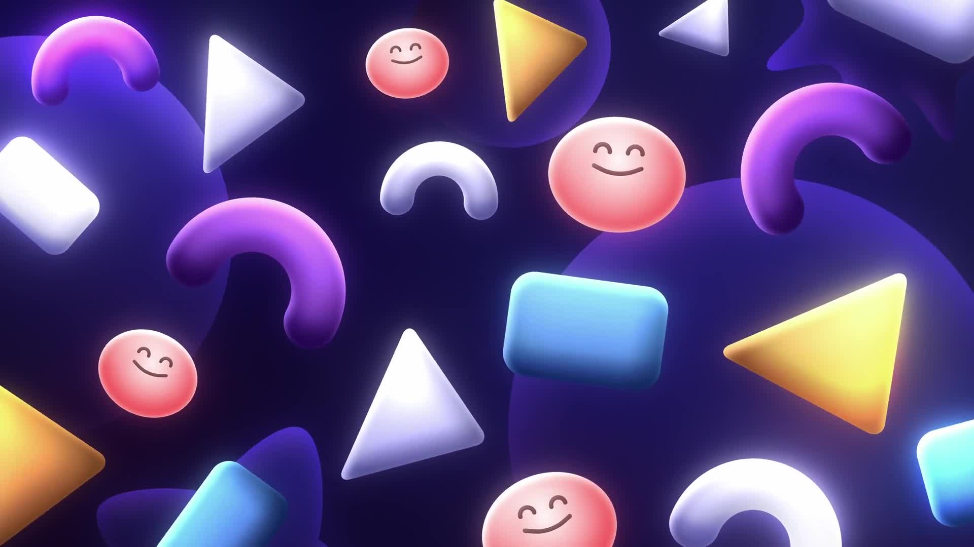 Colorful Cartoon Shapes Animation