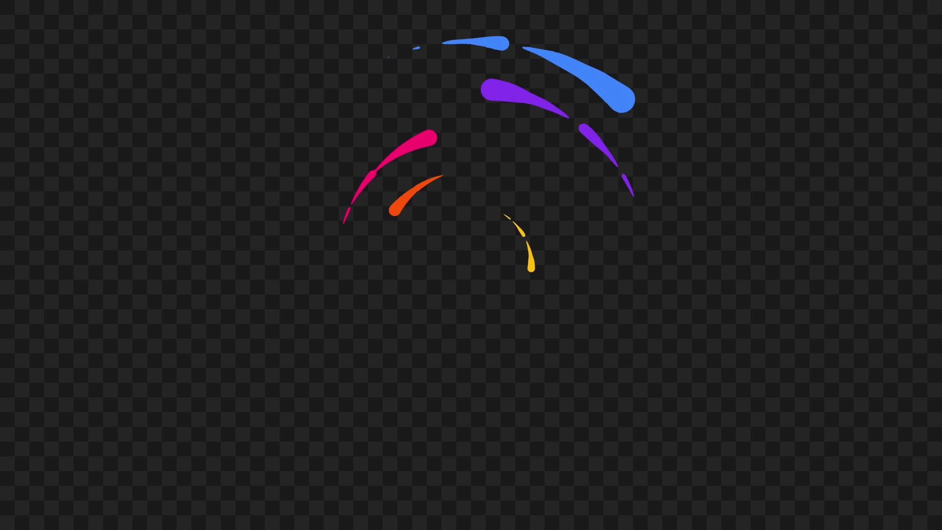 Colorful Drawn Animated Particles Overlay