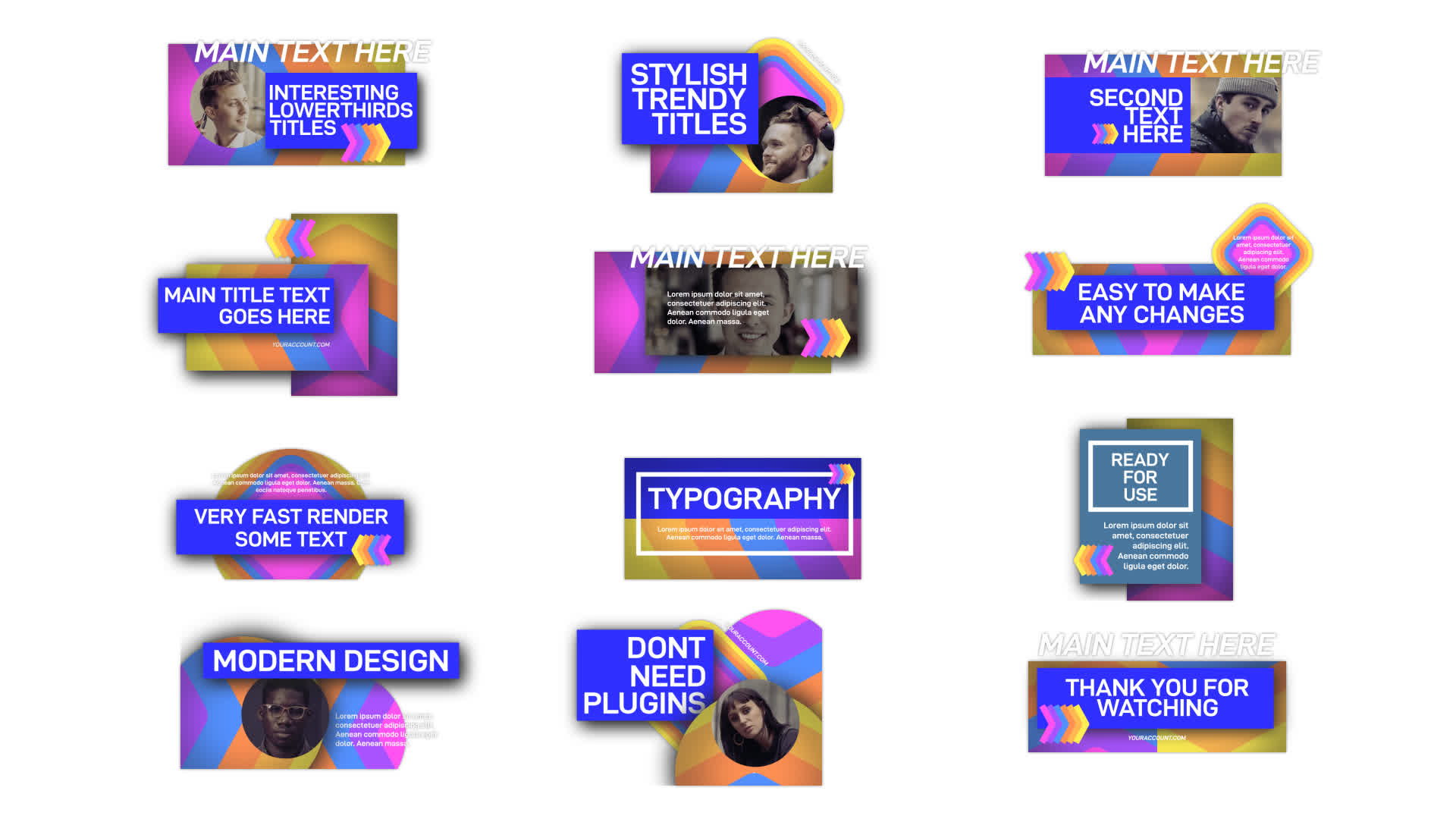 Colorful Lower Thirds