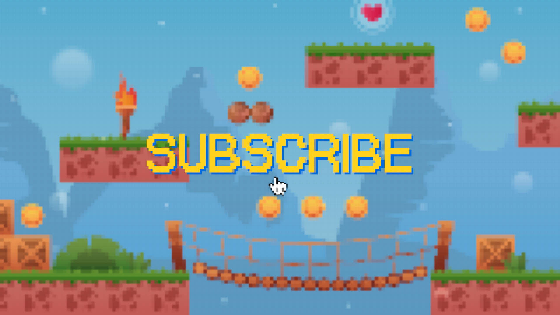 Colorful Pixel Subscribe Button