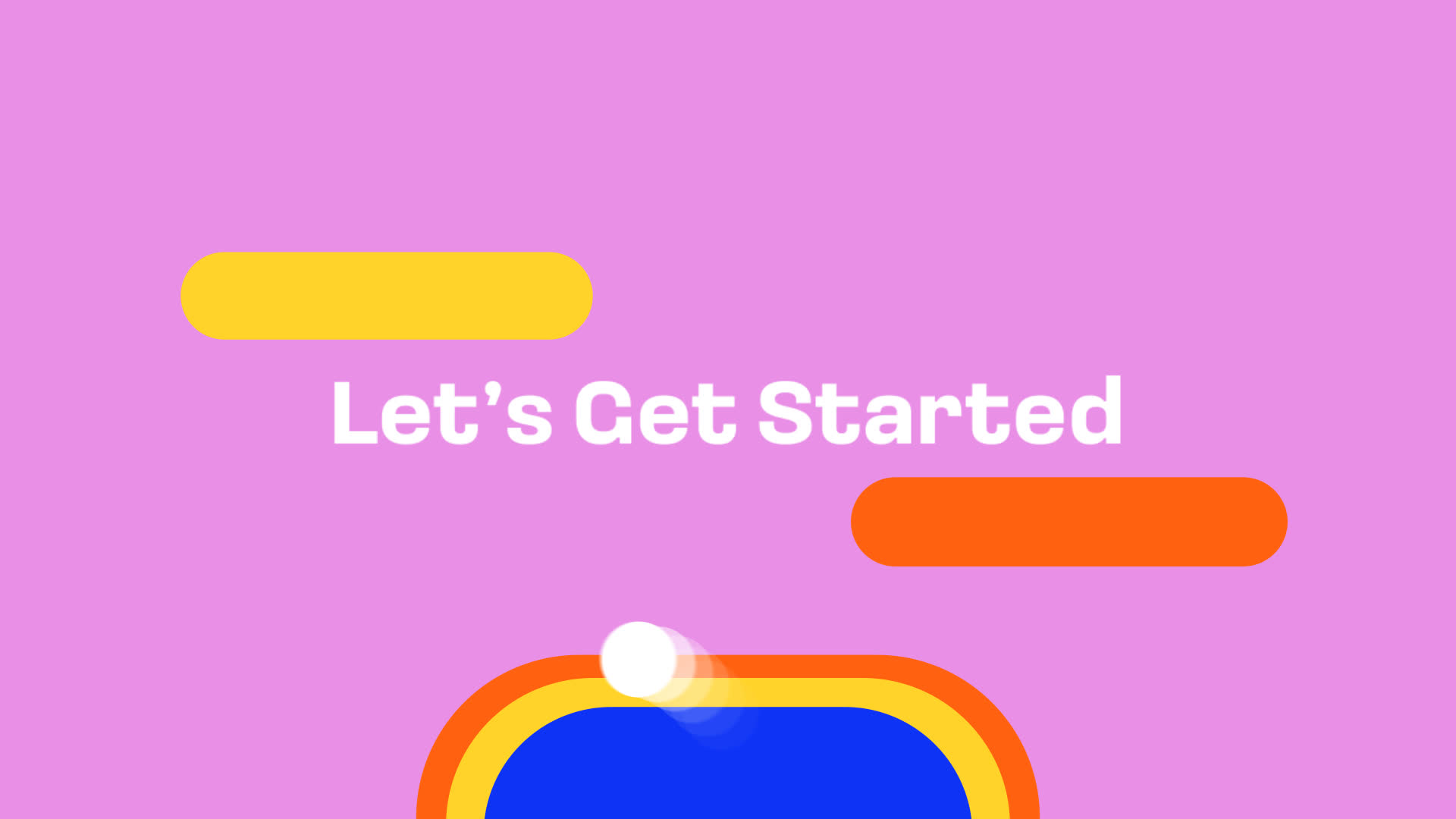 Colorful Retro Ball Bounce Motion Graphic Intro