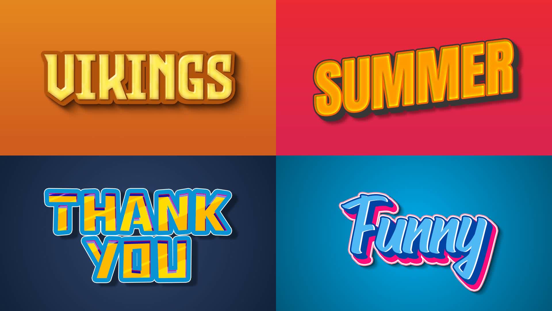 Colorful Retro Typography