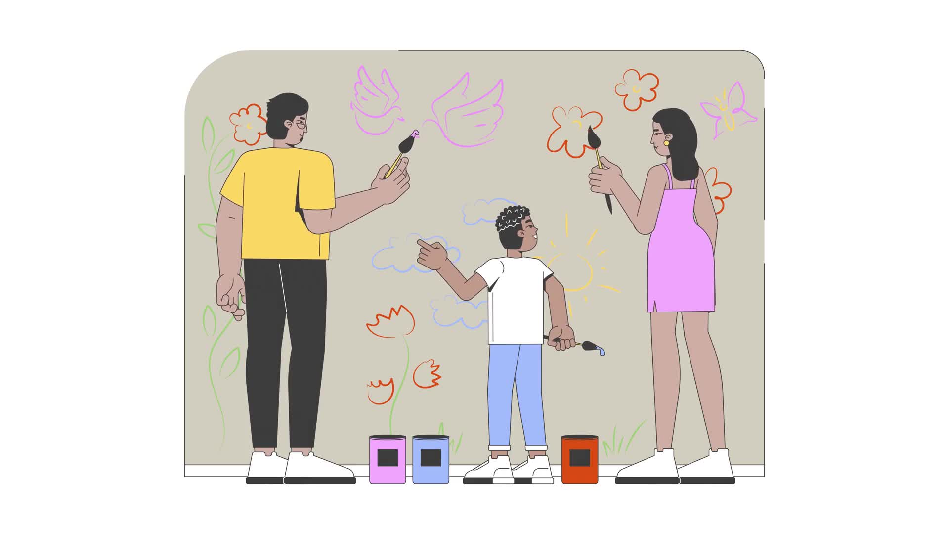 Community Wall Mural Painting