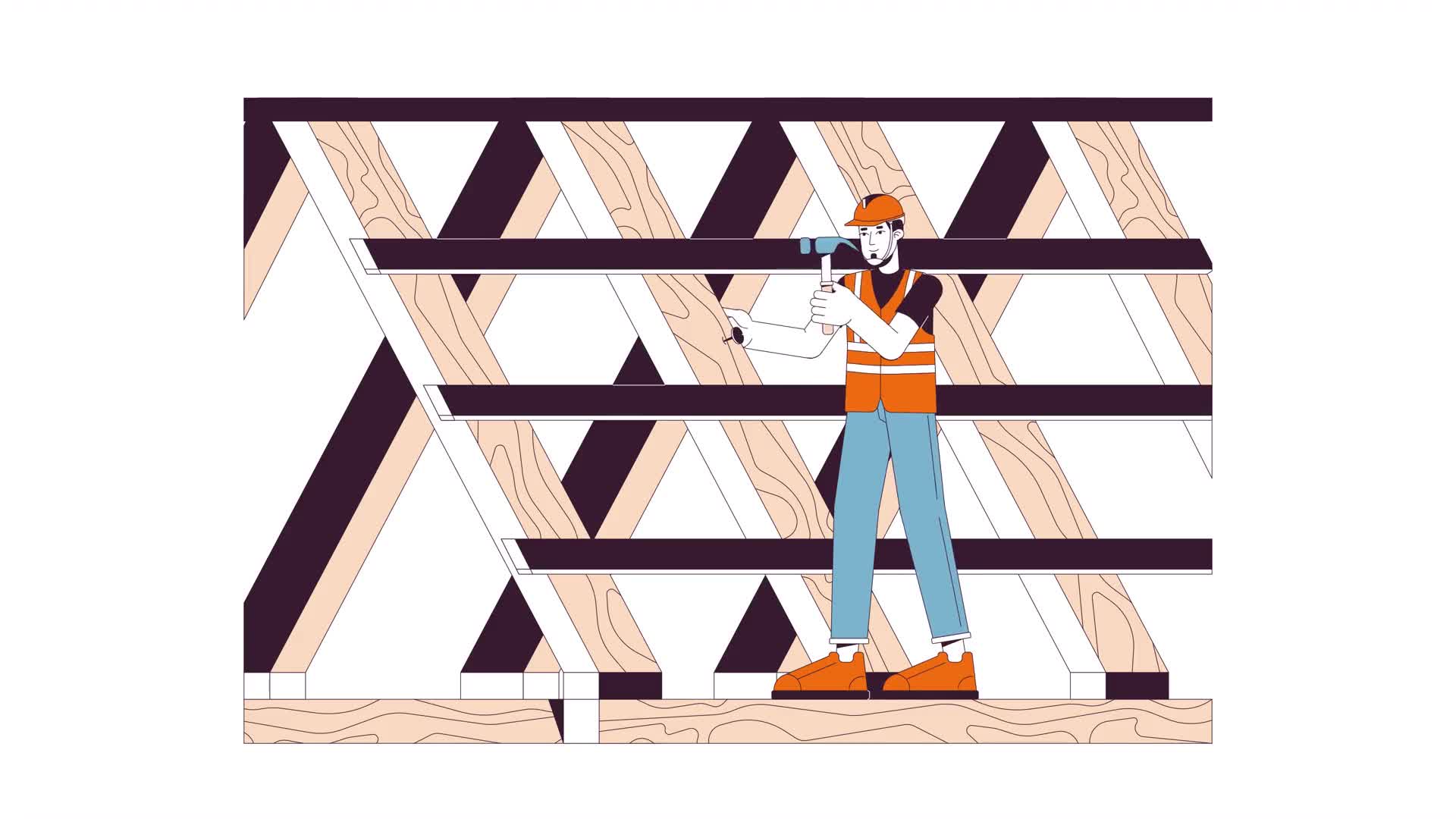 Construction Worker On Alpha
