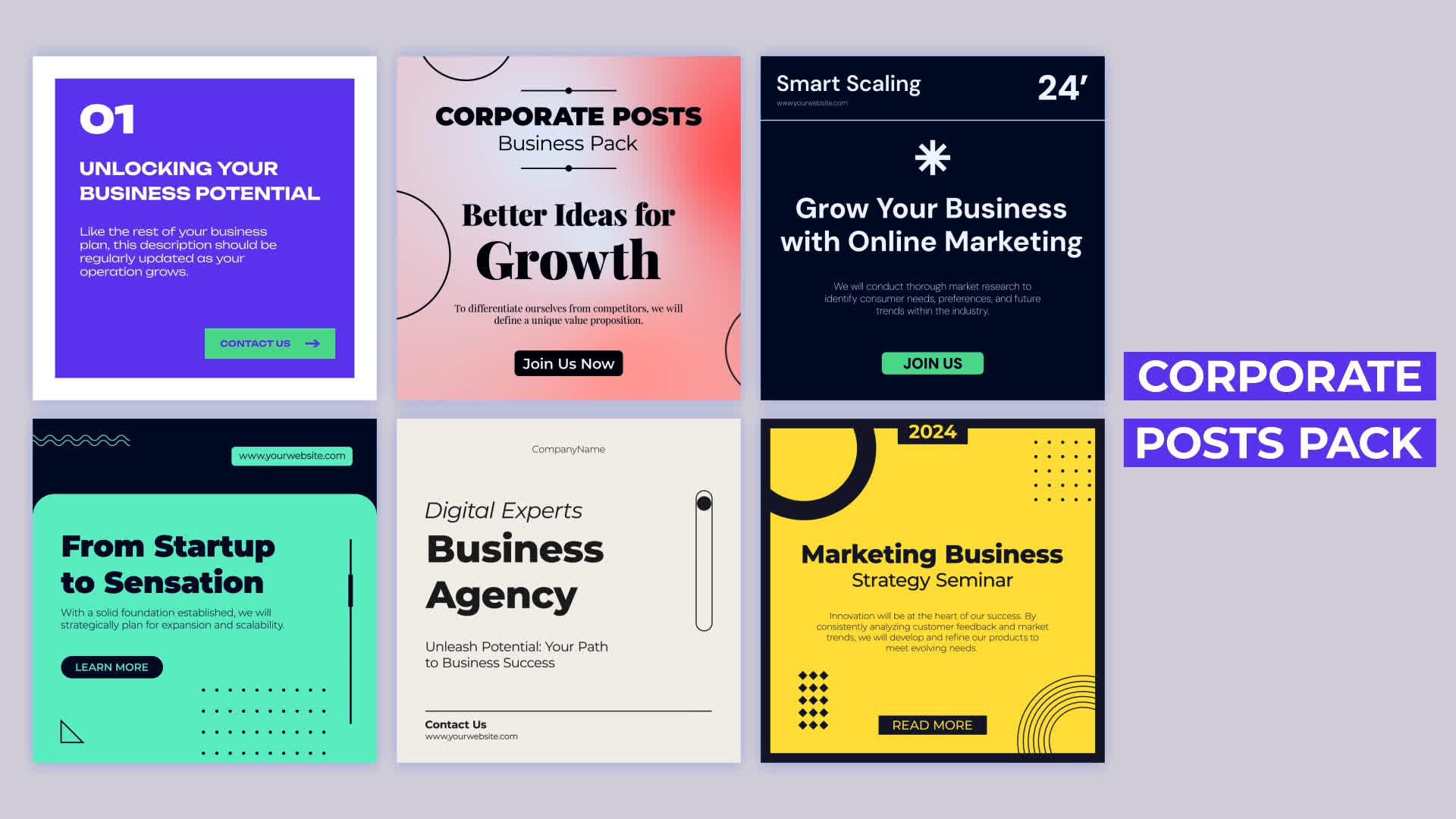 Corporate Posts Pack