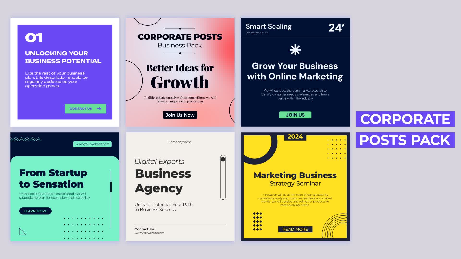 Corporate Posts Pack