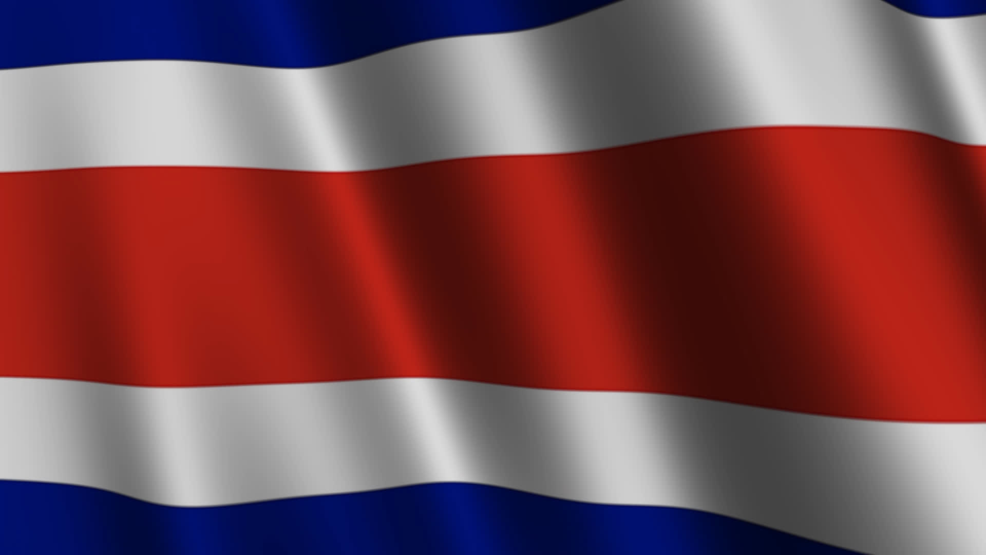 Costa Rica National Flag Waving