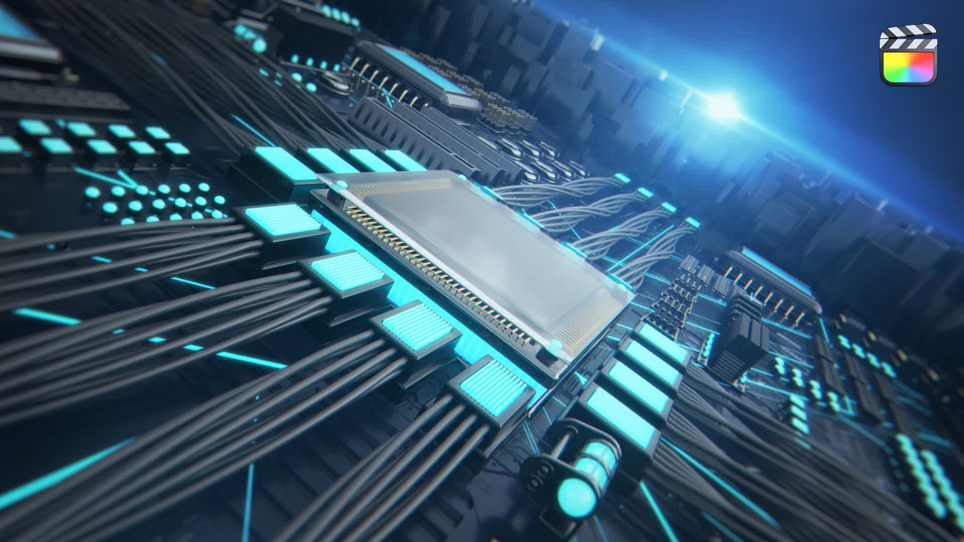 Cpu 3D Technology Logo Intro