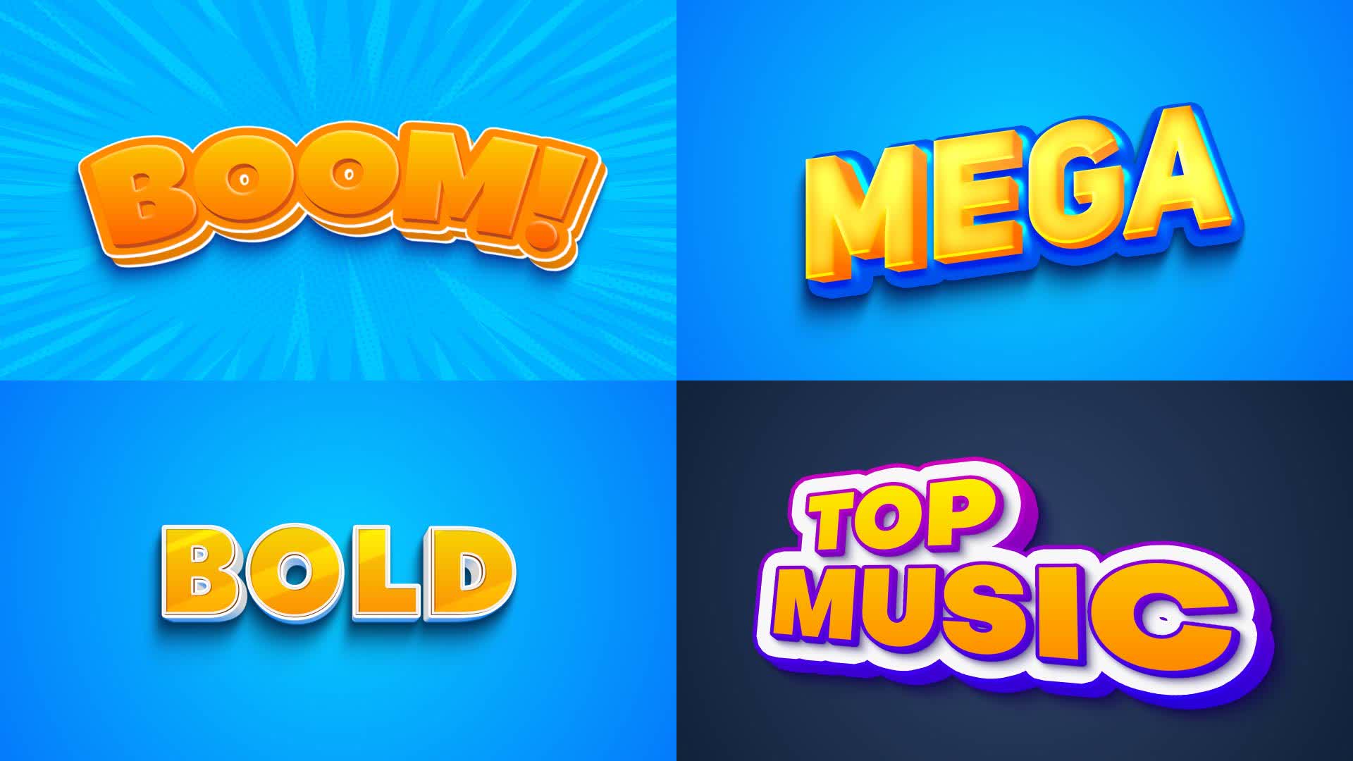 Creative 3D Title Design Set