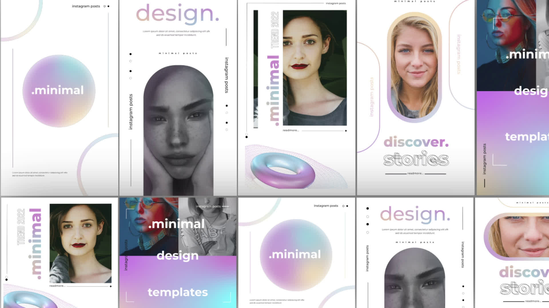 Creative Minimalistic Posts And Stories