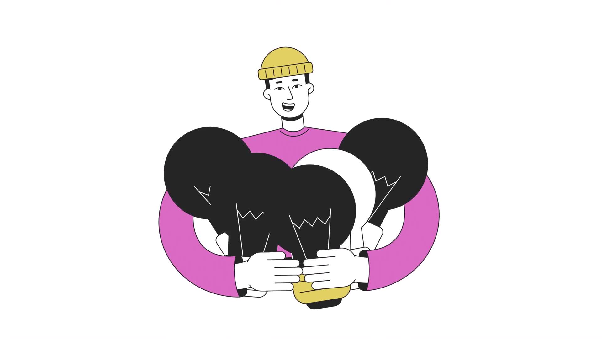Creative Thinking Line 2D Animation