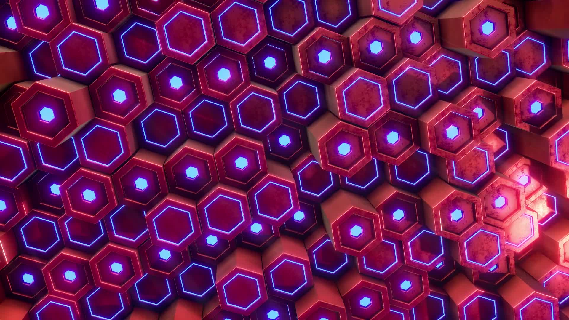 Crimson Hex Pulse Background