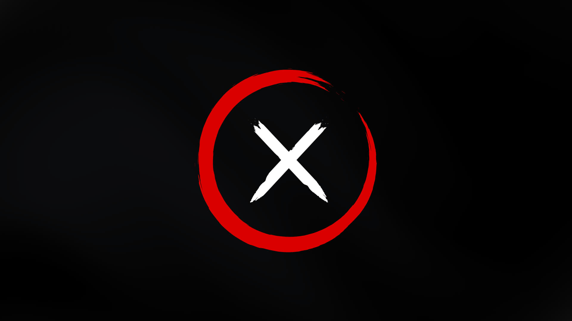 Cross Mark Animation With Circular Brush Stroke