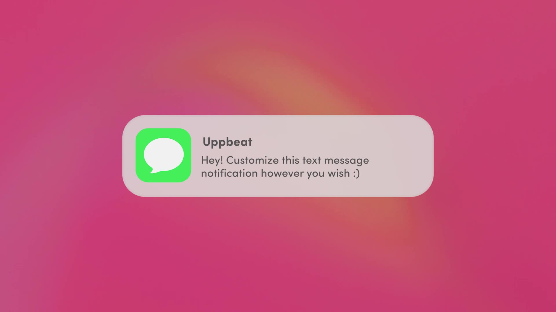 Custom Text Notification