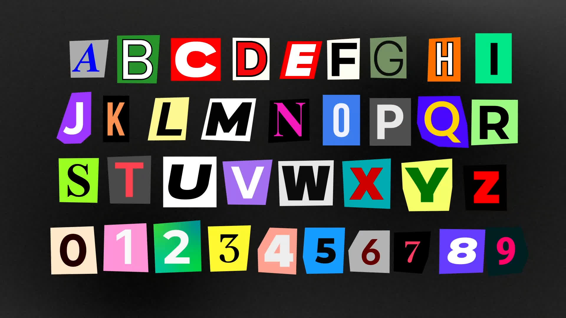 Cut Out Letters Collage