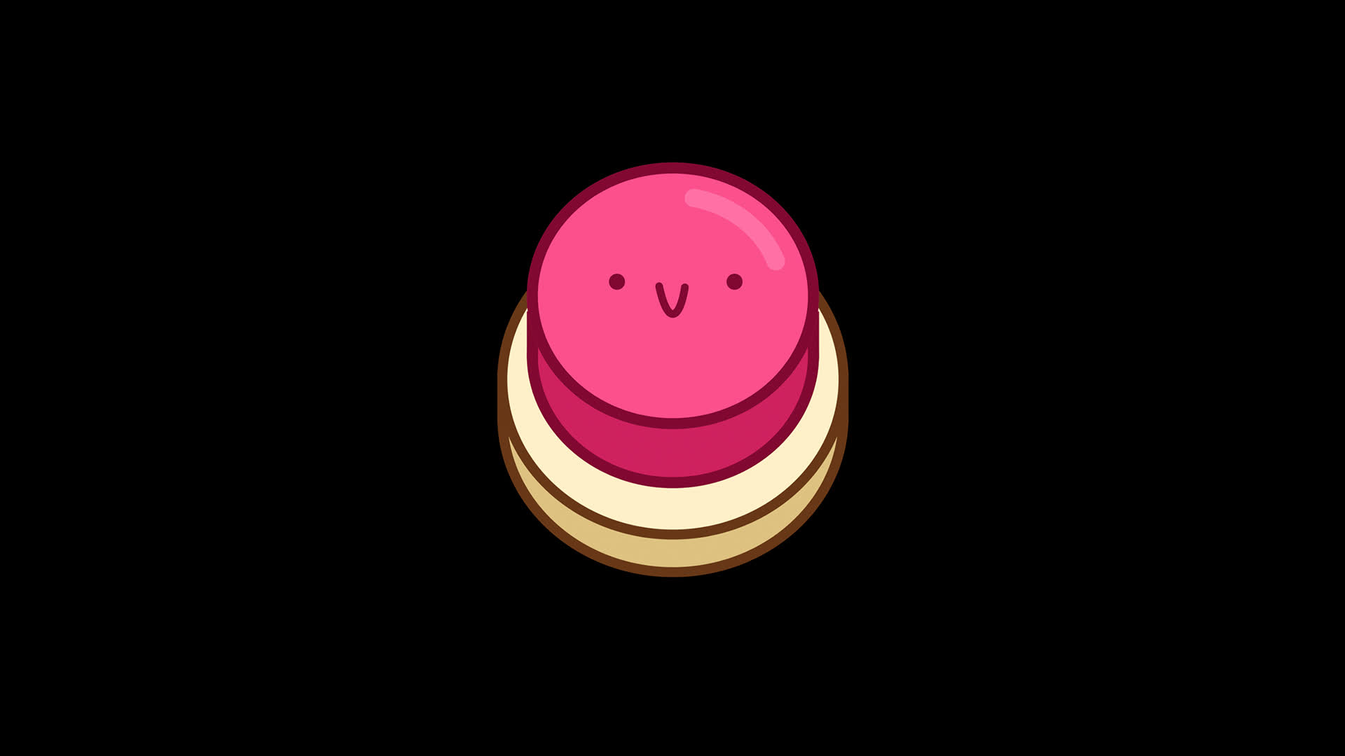 Cute Button Funny Face
