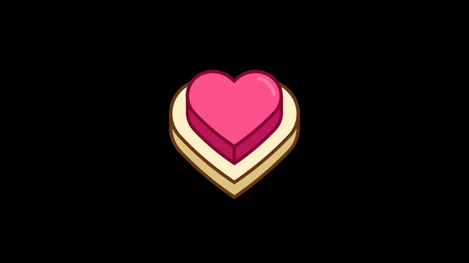Cute Button Love Heart