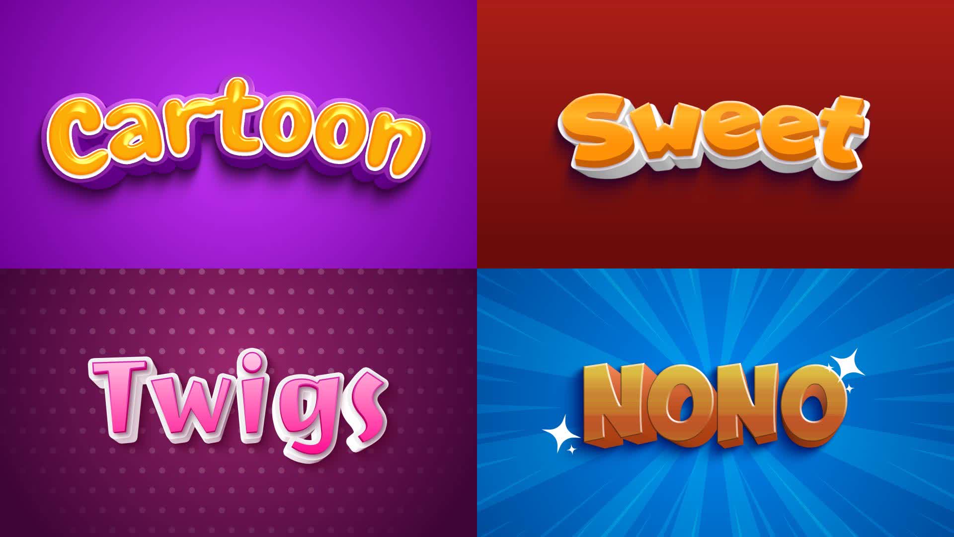 Cute Cartoon Text Styles