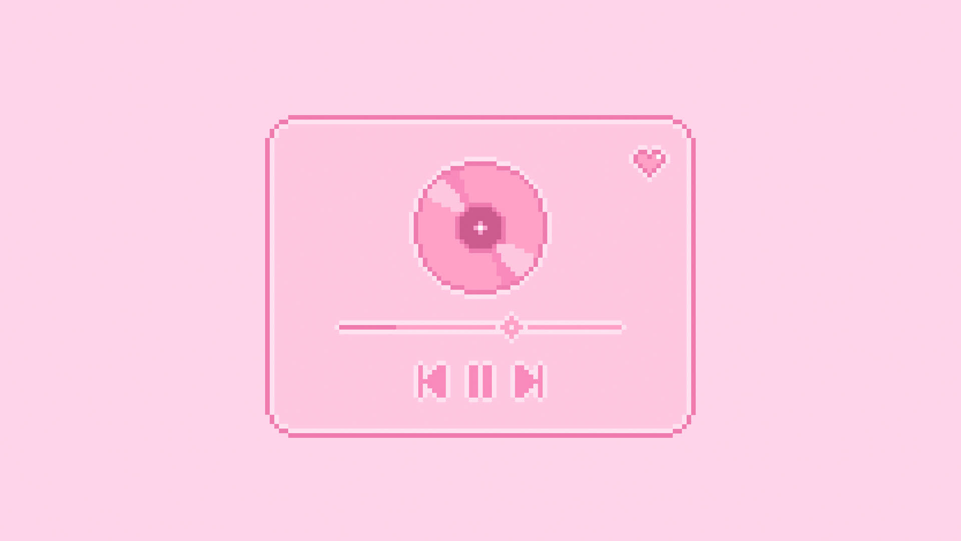 Cute Kawaii Pixel Music Player