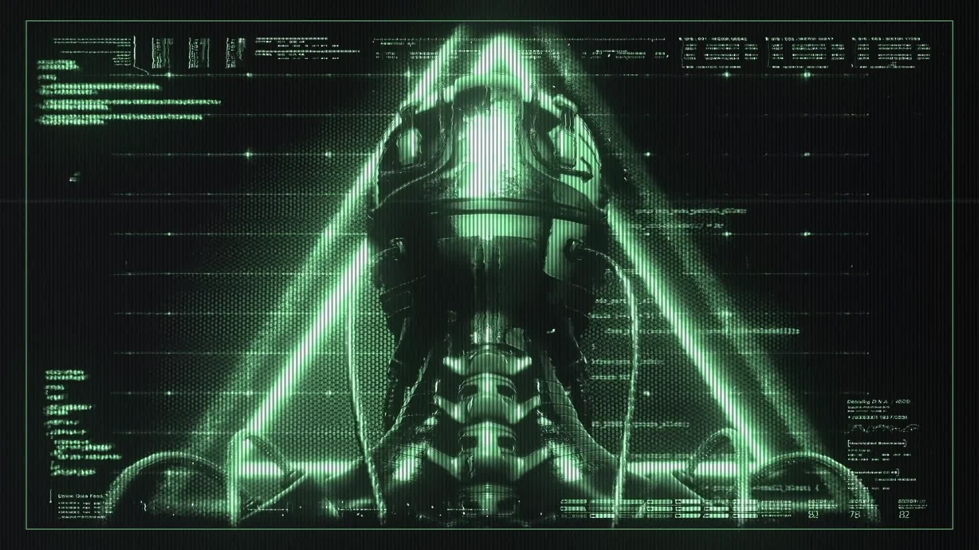 Cyberpunk Data Screen Digital Noise