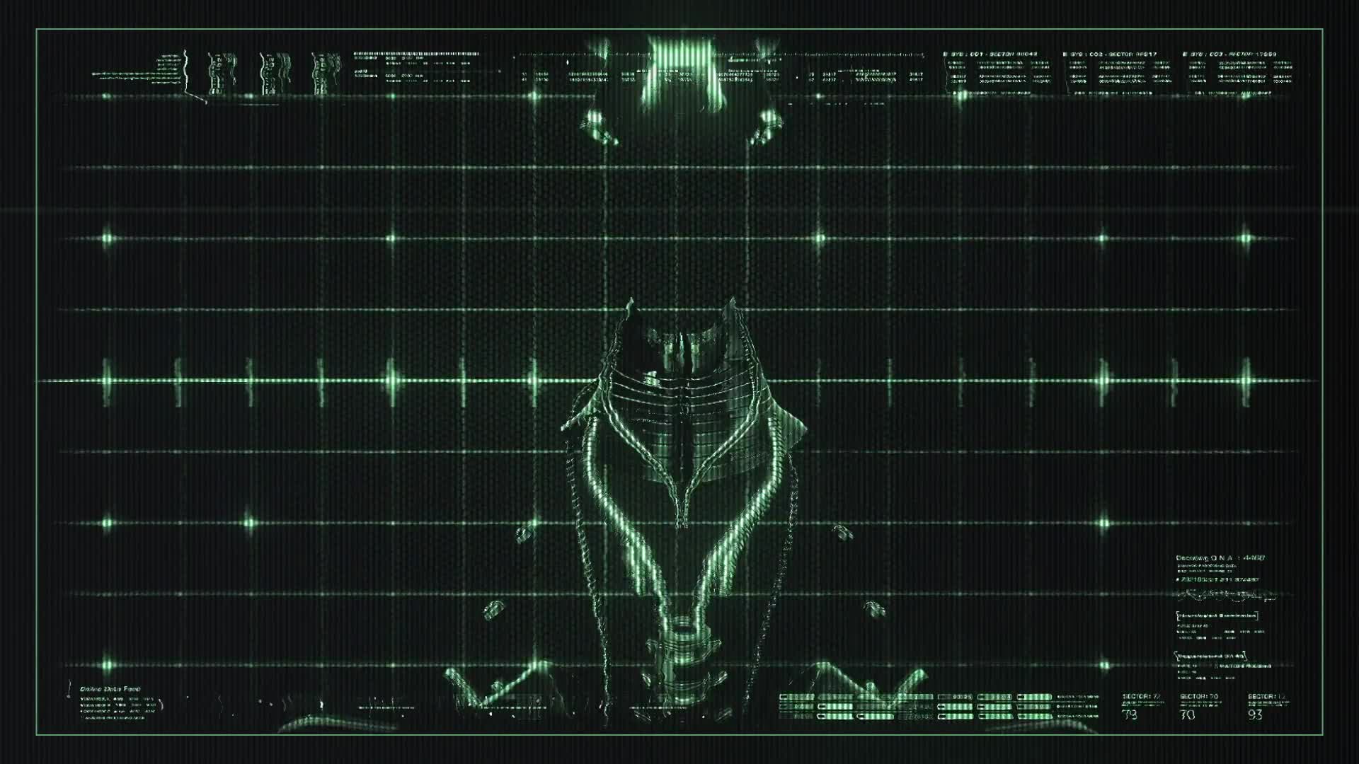 Cyberpunk Digital Data Screen