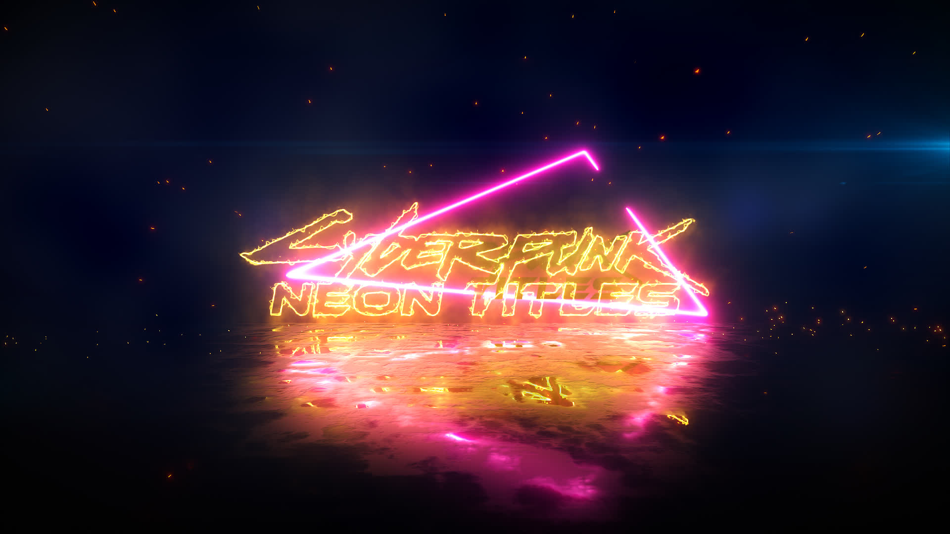 Cyberpunk Neon Titles