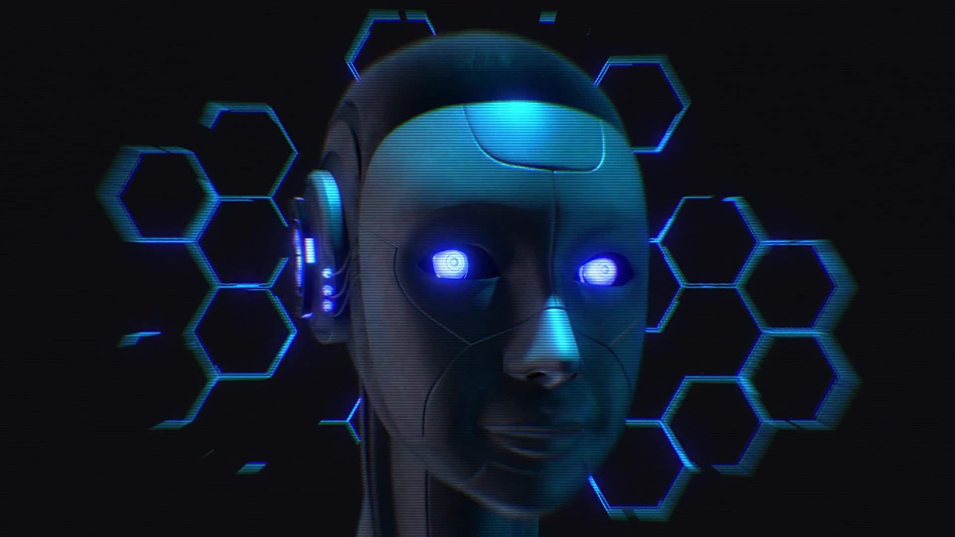 Cyborg Robotic Head