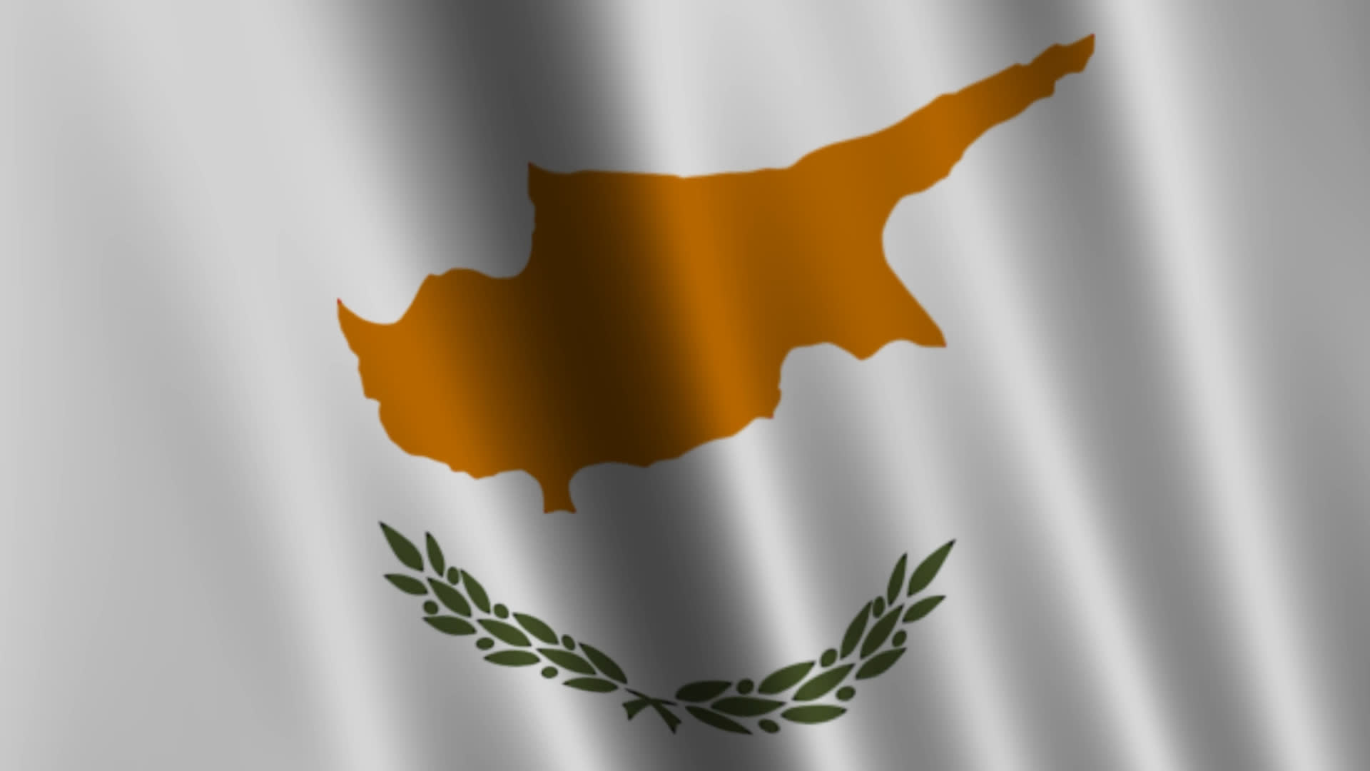 Cyprus Flag Waving
