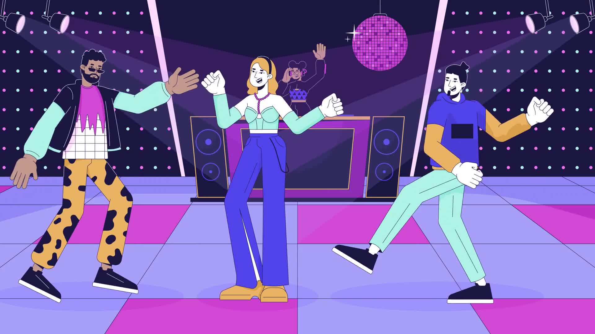 Dancing In Nightclub Background Loop