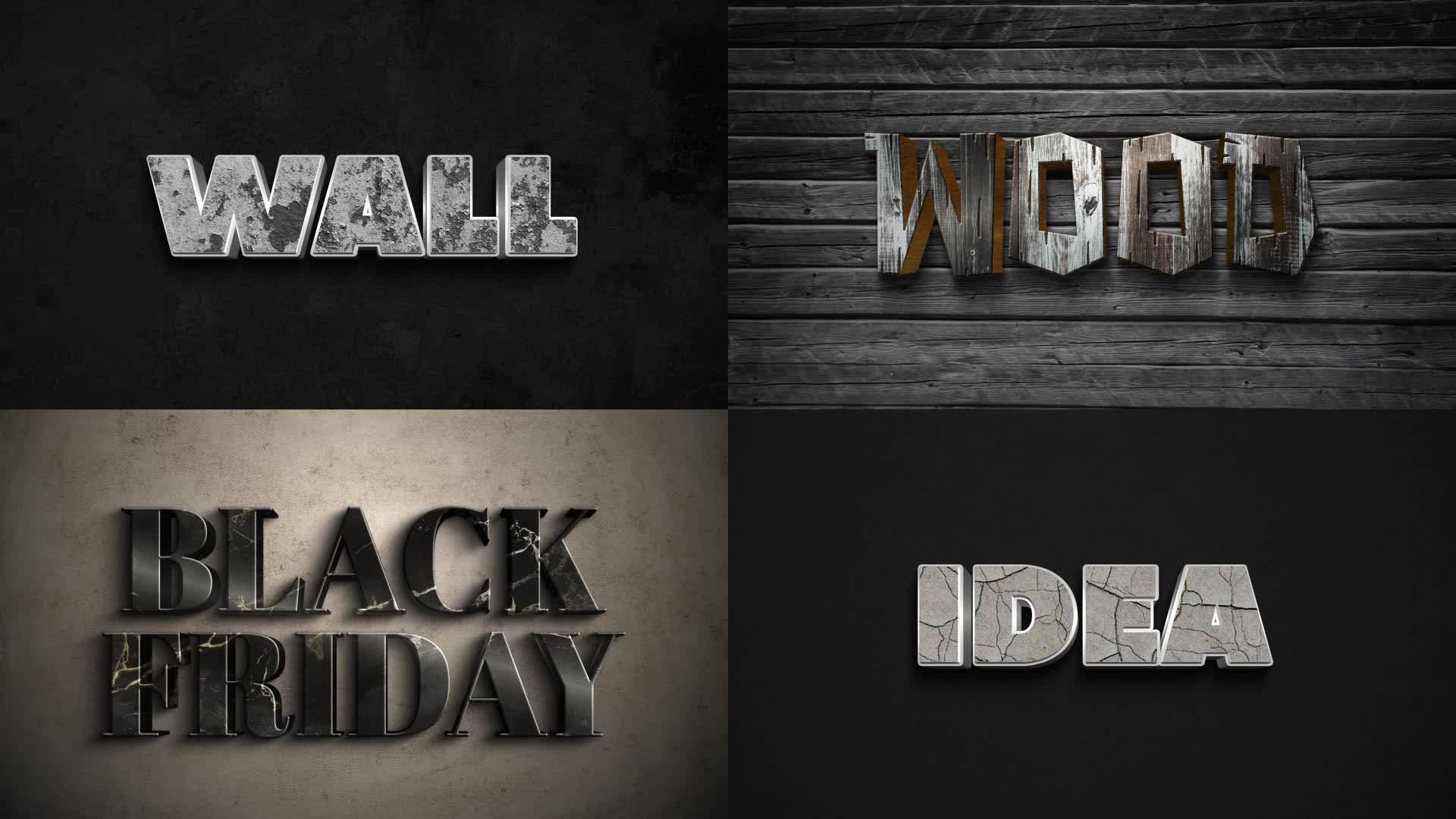 Dark Material Text Effects Set