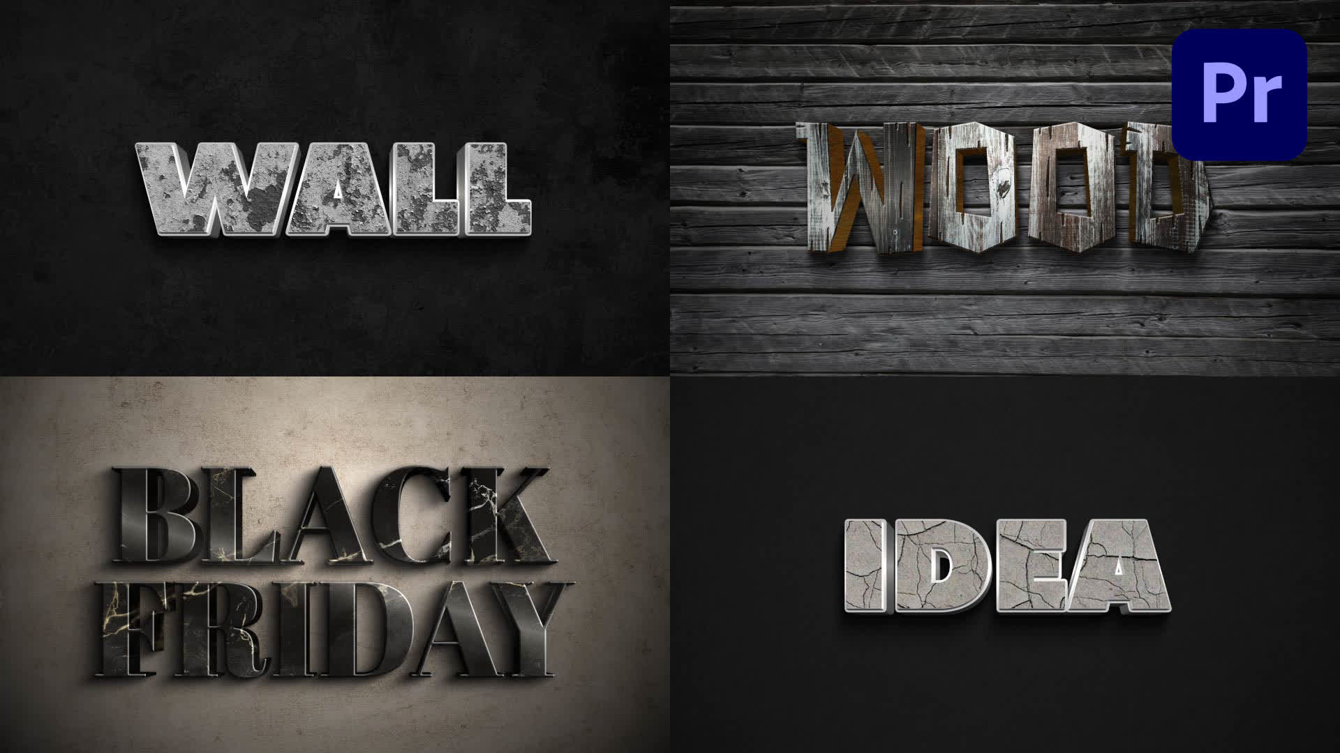 Dark Material Text Effects Set